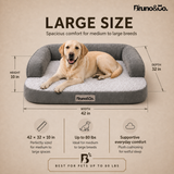 Bruno orthopedic dog bed foam layers — 35D memory foam comfort layer, cooling gel foam, 25D support base