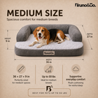 Bruno dog bed removable washable cover — machine washable 250 GSM PV plush, zip-off for easy cleaning