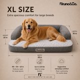 Bruno dog bed non-skid base detail — keeps bed stable on hardwood, tile, and carpet floors